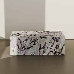 Calacatta Marble Rectangular Plinth Coffee Table