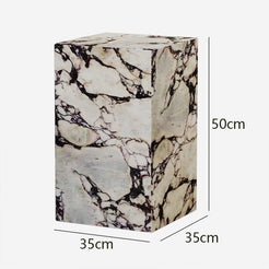 ViolaPlinth Rectangular Marble Plinth Side Table Dimensions