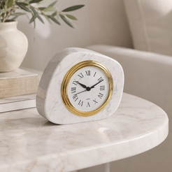 oixdesign-carrara-marble-desk-clock-natural-veining