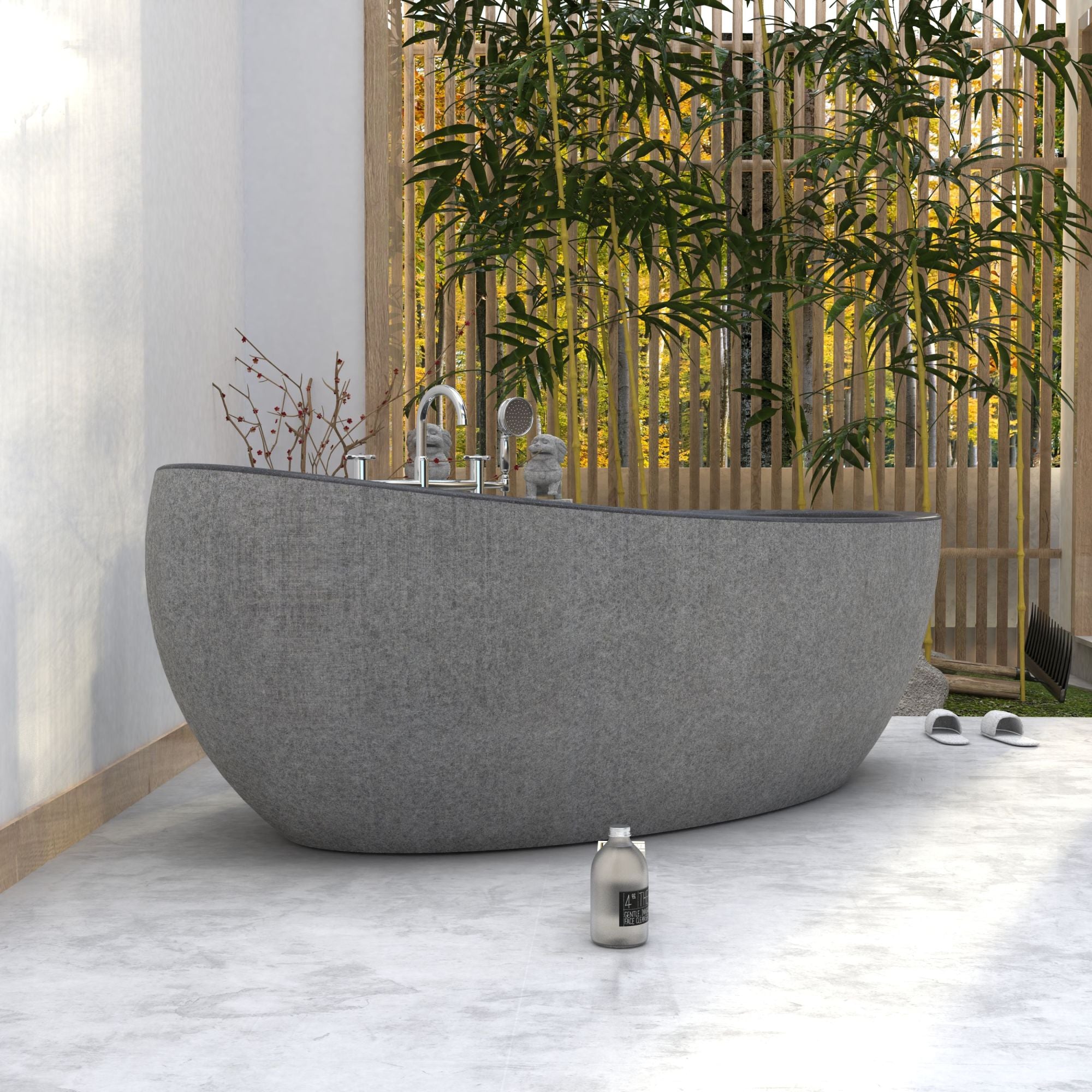 Yuka Freestanding Granite Soaking Bathtub – Neroco Stone