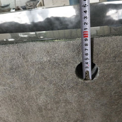 OIXDESIGN granite bathtub rim and stone thickness quality inspection with manual measurement