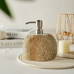 Rustic Stone Soap Dispenser for Kitchens & Bathrooms