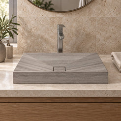 Saachi Classico Marble Vessel Sink — low frontal bathroom lifestyle