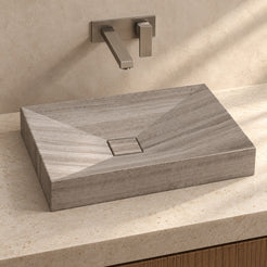 Saachi Classico Marble Vessel Sink, countertop hero lifestyle view