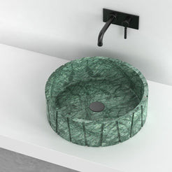 Sabela Tofino Marble Vessel Sink, countertop hero lifestyle view