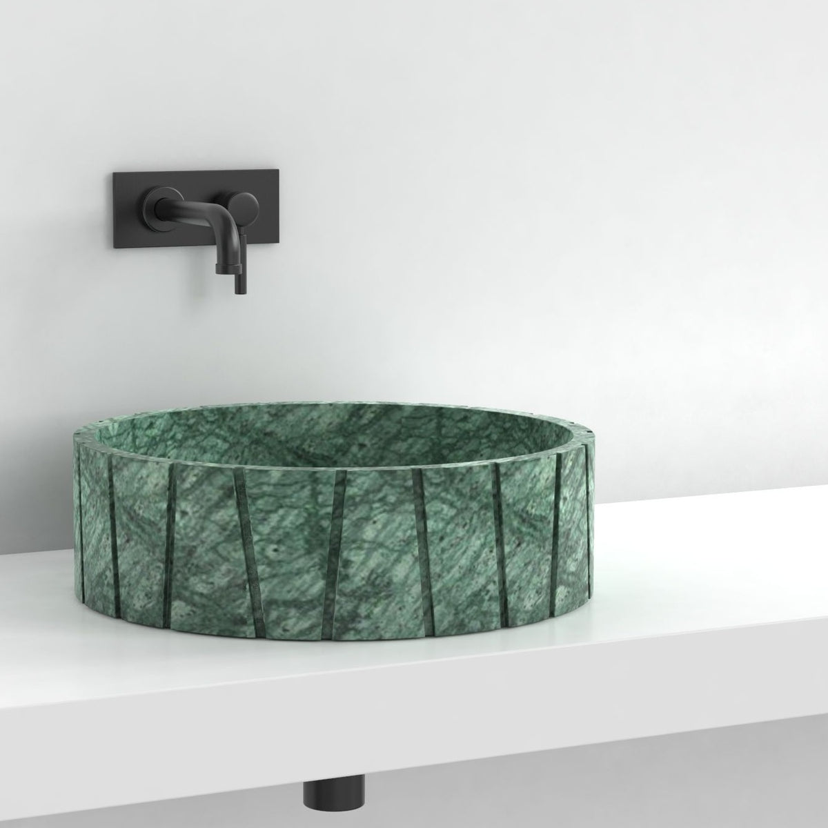 Sabela Tofino Marble Vessel Sink, second countertop lifestyle setting