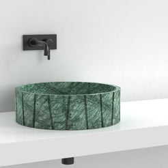 Sabela Tofino Marble Vessel Sink, second countertop lifestyle setting