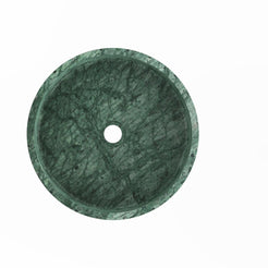 Sabela Tofino Marble Vessel Sink, interior, rim and material detail