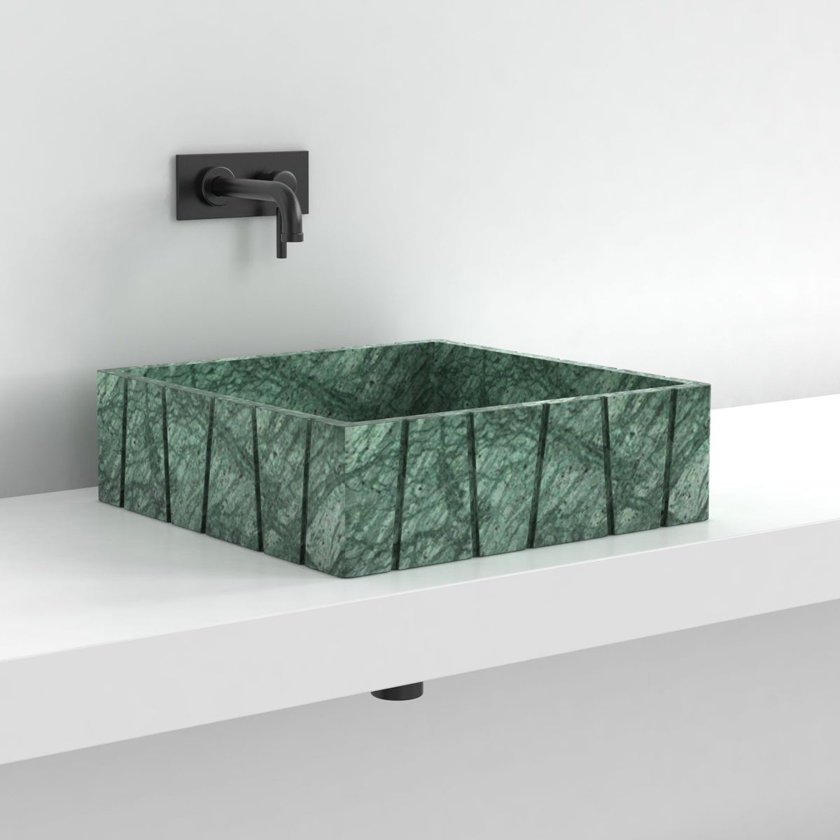Sabira Tofino Marble Vessel Sink, countertop hero lifestyle view