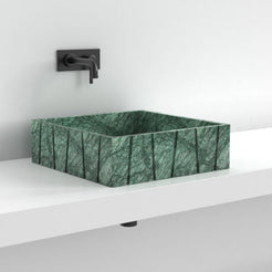 Sabira Tofino Marble Vessel Sink, countertop hero lifestyle view