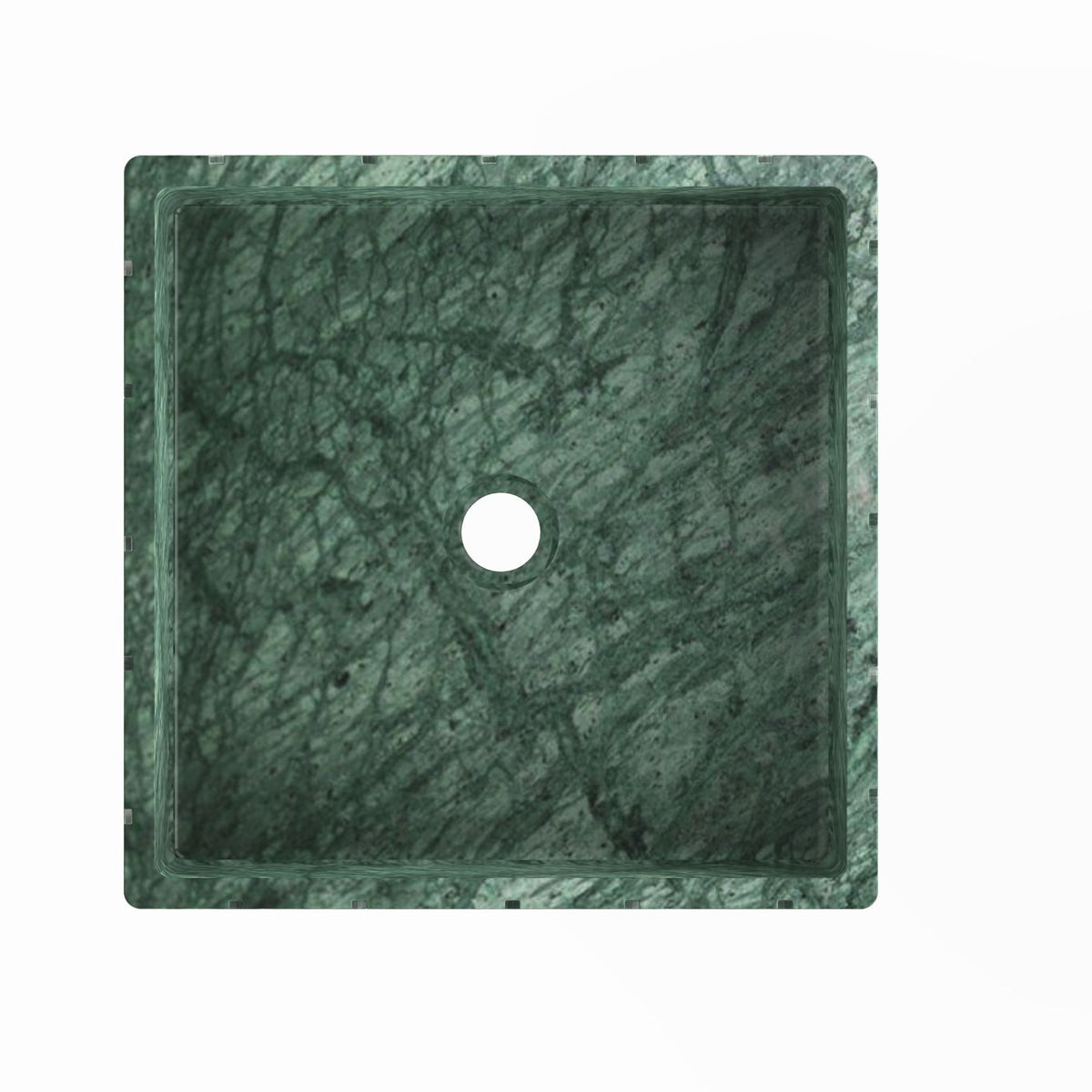 Sabira Tofino Marble Vessel Sink, interior, rim and material detail
