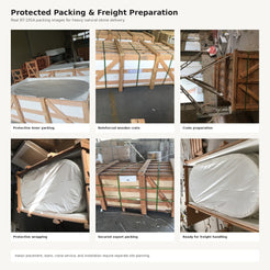 Serena marble bathtub, real protective packing and reinforced freight crate process