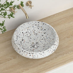 Shaiba Sky Terrazzo Vessel Sink, alternate bathroom lifestyle setting