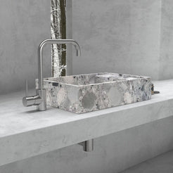 Simona Carnico Marble Vessel Sink, second countertop lifestyle setting