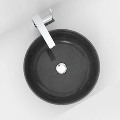 Sorcha Bluestone Vessel Sink, interior, rim and material detail
