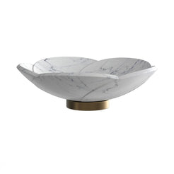 Sissy Carrara Marble Vessel Sink, overall form and side profile