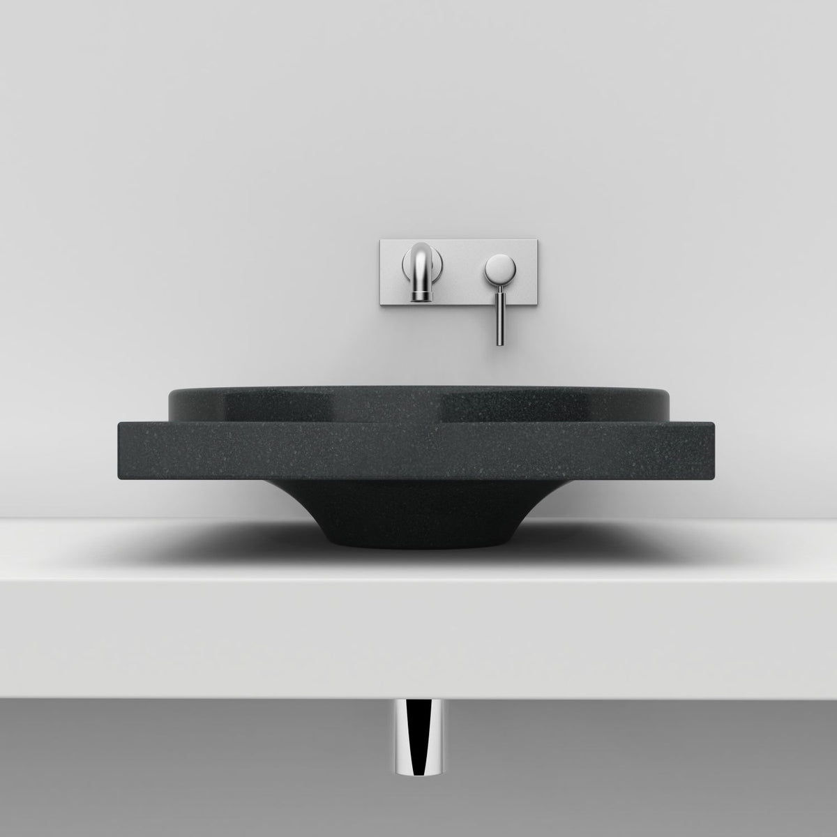 Somaya Neroco Stone Vessel Sink, overall form and side profile