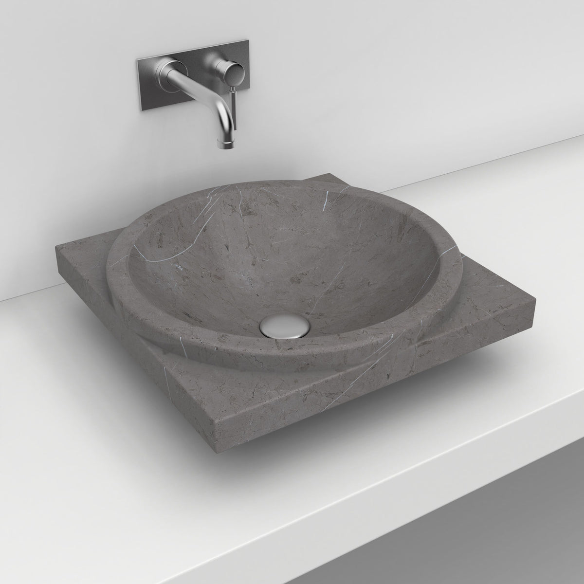 Somaya Perlato Marble Vessel Sink, alternate bathroom lifestyle view