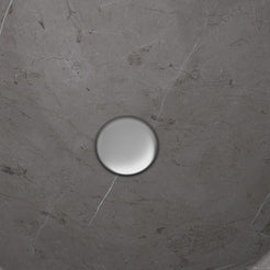 Somaya Perlato Marble Vessel Sink, interior, material and drain area detail