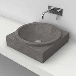 Somila Perlato Marble Vessel Sink, countertop hero lifestyle view