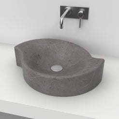 Sommer Perlato Marble Vessel Sink, countertop hero lifestyle view