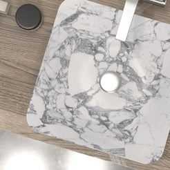 Sonary Arabescato Stone Vessel Sink, bowl interior and material detail