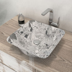 Sonary Carnico Marble Vessel Sink, second countertop lifestyle angle