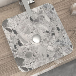 Sonary Carnico Marble Vessel Sink, bowl interior and material detail