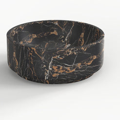 Sonika Galaxy Marble Vessel Sink, overall shape and side profile