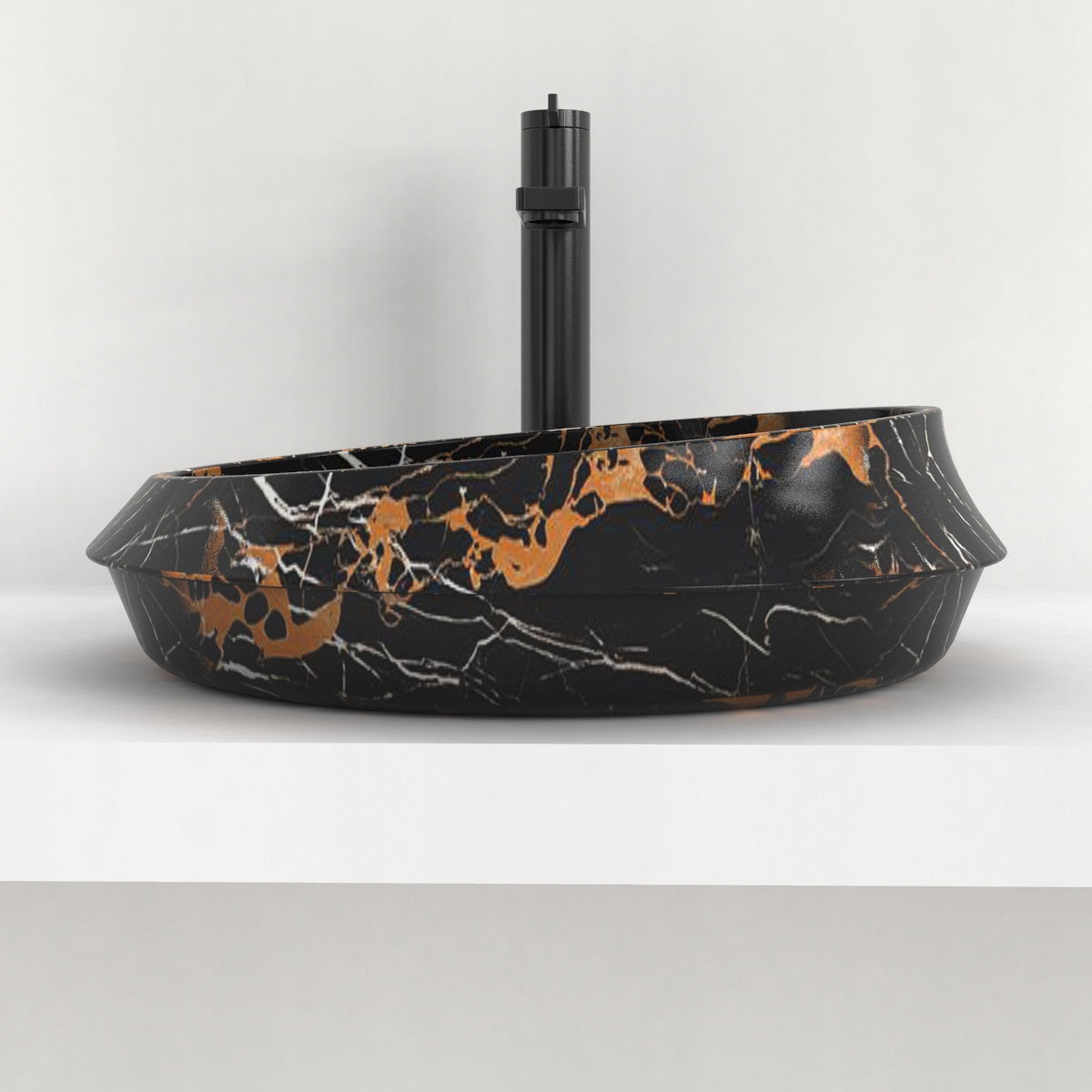 Sonita Galaxy Marble Vessel Sink, second countertop lifestyle setting