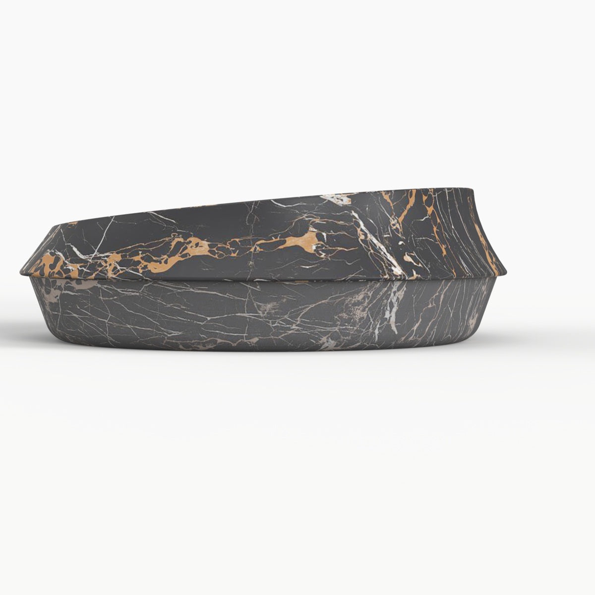 Sonita Galaxy Marble Vessel Sink, overall shape and side profile