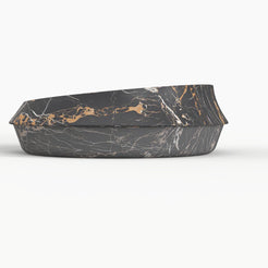 Sonita Galaxy Marble Vessel Sink, overall shape and side profile