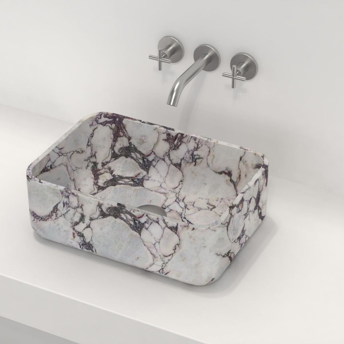 Sookie Calacatta Marble Vessel Sink, countertop hero lifestyle view