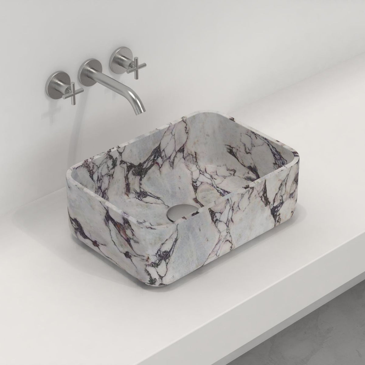 Sookie Calacatta Marble Vessel Sink, second countertop lifestyle setting