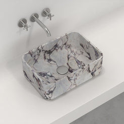 Sookie Calacatta Marble Vessel Sink, alternate countertop lifestyle angle