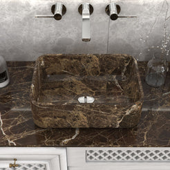 Sookie Marocca Marble Vessel Sink, alternate countertop lifestyle angle