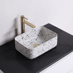 Sookie Sky Terrazzo Vessel Sink, countertop hero lifestyle view