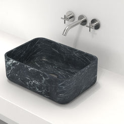 Sookie Verderio Marble Vessel Sink, countertop hero lifestyle view