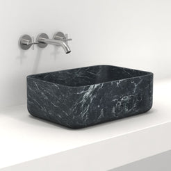 Sookie Verderio Marble Vessel Sink, second countertop lifestyle setting