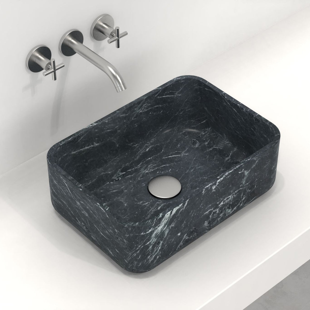 Sookie Verderio Marble Vessel Sink, alternate countertop lifestyle angle