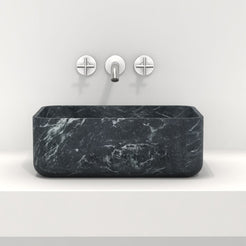 Sookie Verderio Marble Vessel Sink, overall shape and side profile