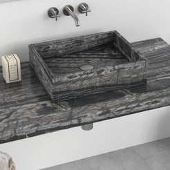 Soovi Perlino Marble Vessel Sink, second countertop lifestyle setting