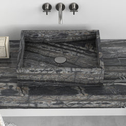 Soovi Perlino Marble Vessel Sink, alternate countertop lifestyle angle