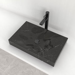 Sopa Portoro Marble Vessel Sink, second countertop lifestyle setting