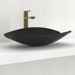Sopio Portoro Marble Vessel Sink, second countertop lifestyle setting