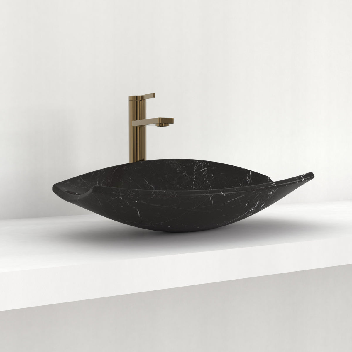 Sopio Portoro Marble Vessel Sink, second countertop lifestyle setting