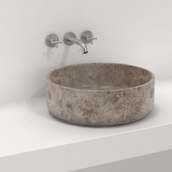 Sorana Dorata Marble Vessel Sink, second countertop lifestyle setting