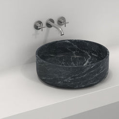 Sorana Verderio Marble Vessel Sink, countertop hero lifestyle view