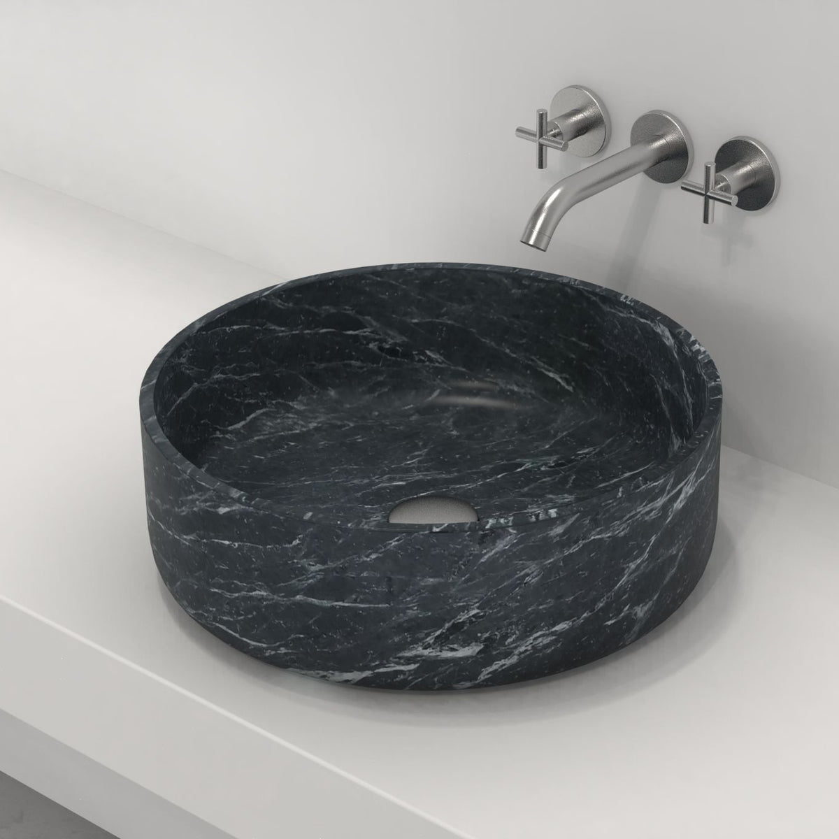 Sorana Verderio Marble Vessel Sink, second countertop lifestyle setting