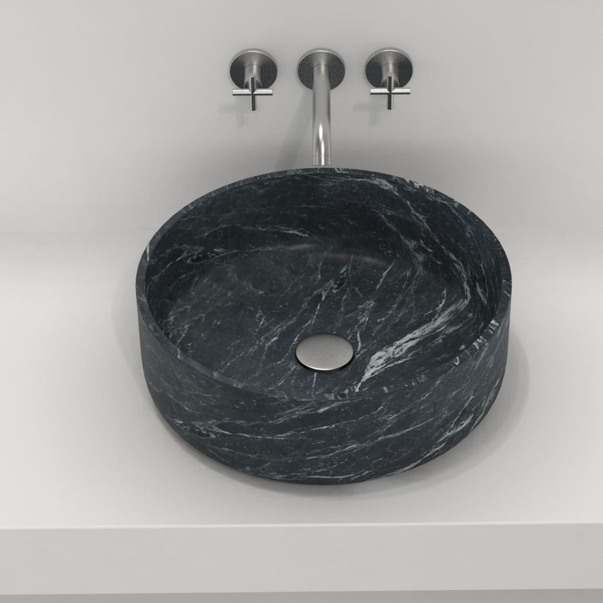 Sorana Verderio Marble Vessel Sink, alternate countertop lifestyle angle